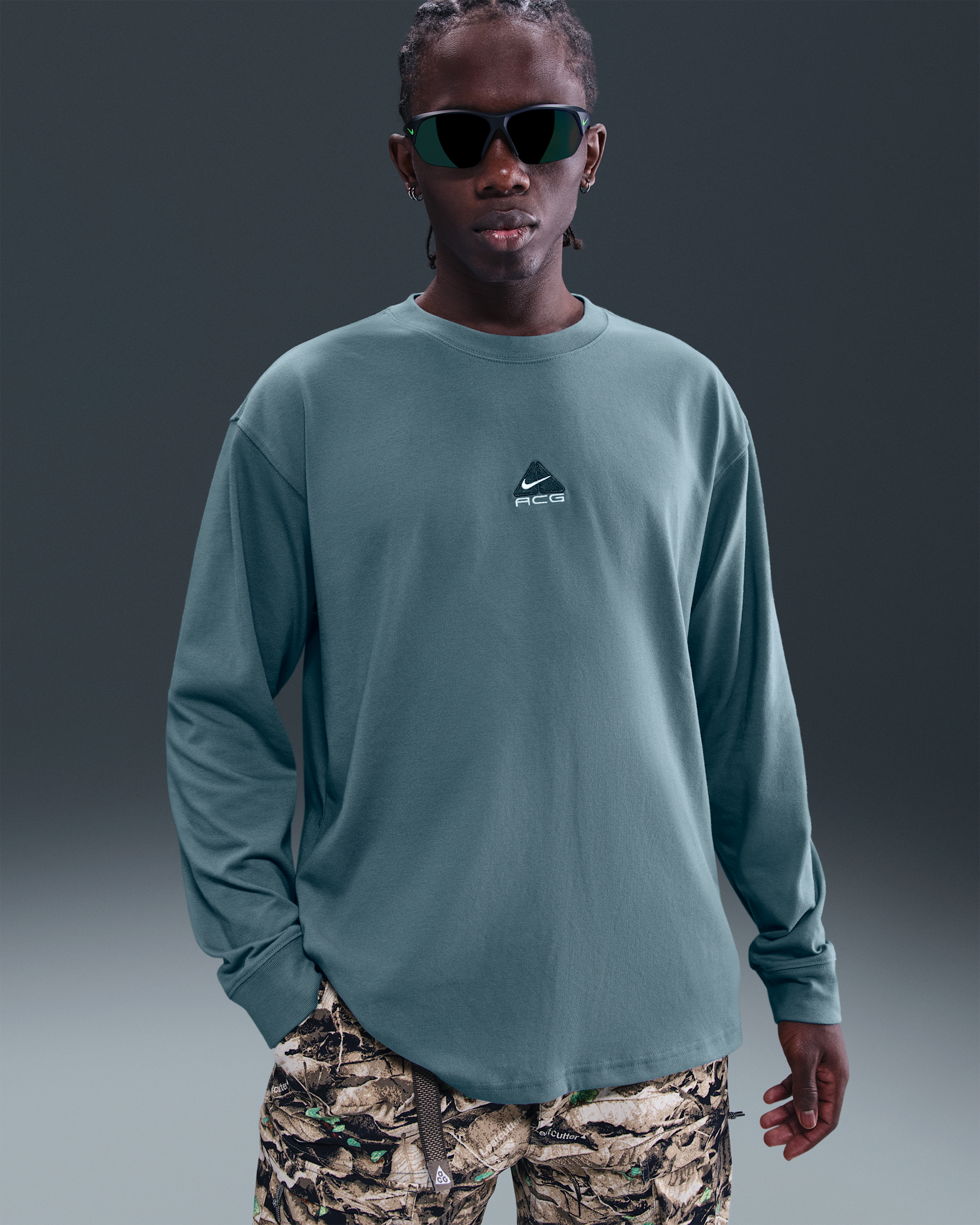 NIKE ACG ナイキ Lungs 長袖Tシャツ ロンT 黒 ブラック NIKE AS M NRG ACG TEE LS SSNL LUNGS BLACK 22HO-I（ナイキ ACG